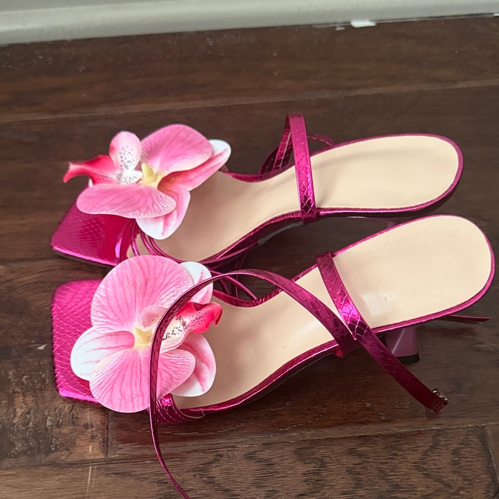 Pink Floral Women's Sandals